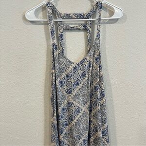 O’Neill size small ladder back light weight coverup maxi dress blue details